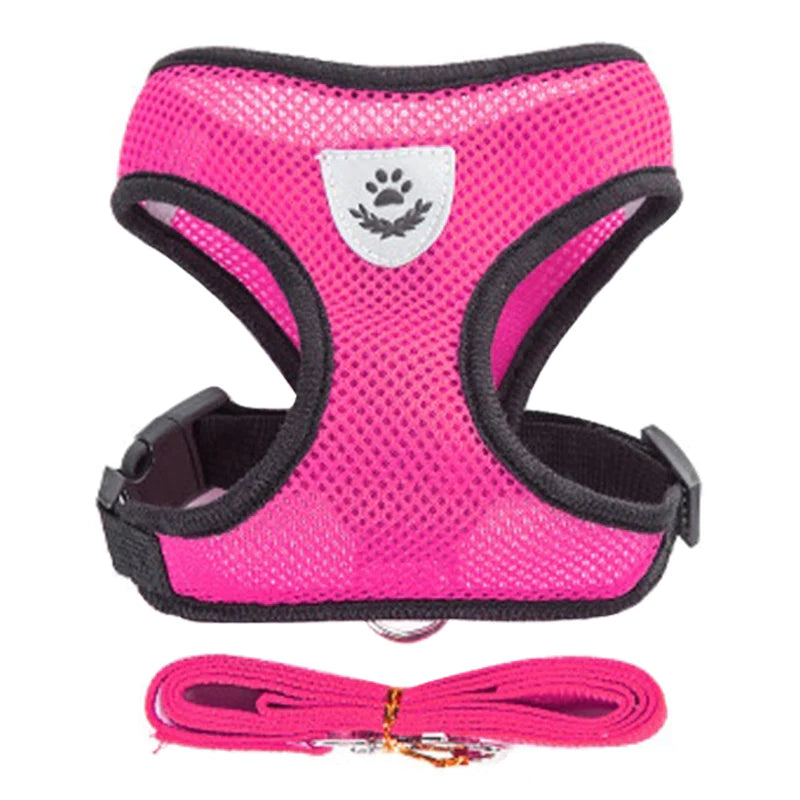 Cat Harness Adjustable Vest Walking Lead Leash for Puppy Dogs Collar Mesh Harness for Small Medium Dog Cat Pet Products