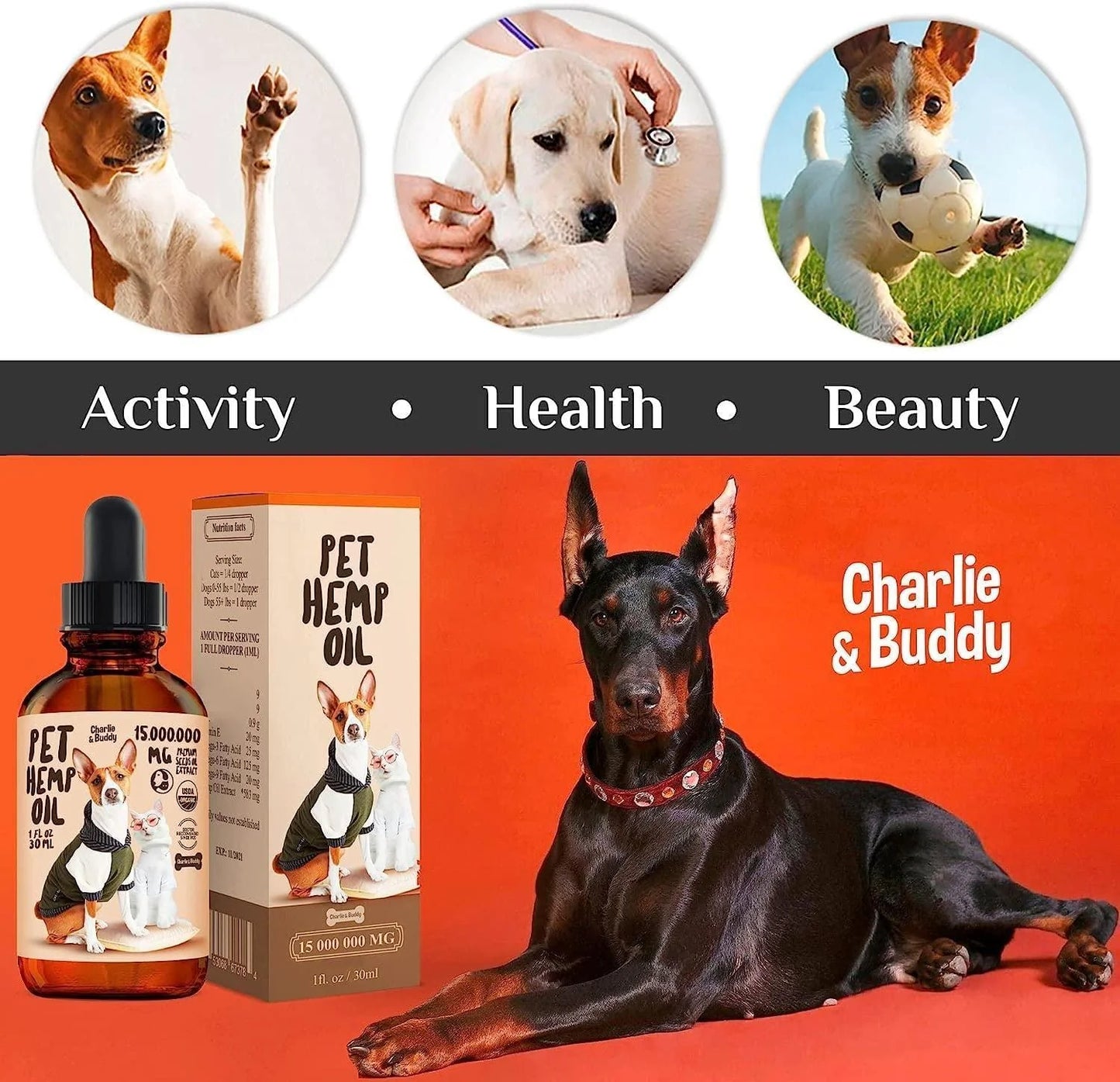 Charlie Buddy Hеmp Oil for Dogs Cats Hiр and Jоint Suppоrt and Skin Hеalth